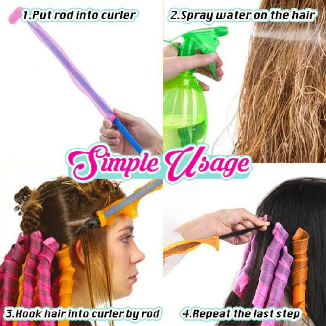 Aqualanès™ Heatless Curly Hair Roller Kit